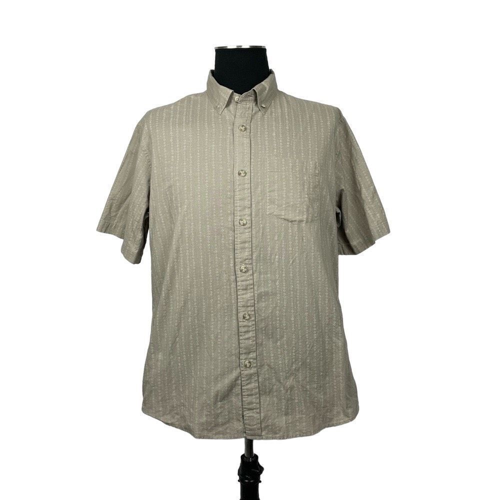 Eddie Bauer Classic Fit Short Sleeve Cotton Shirt -‎ Men’s L